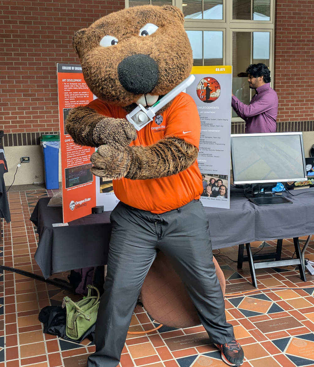 Photo of Benny Beaver posing with VRyu